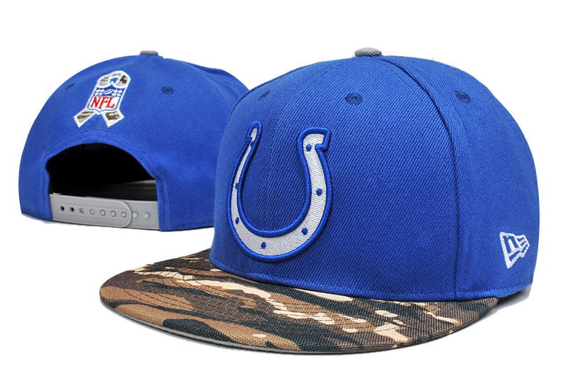 Colts Team Logo Blue Camo Adjustable Hat LT