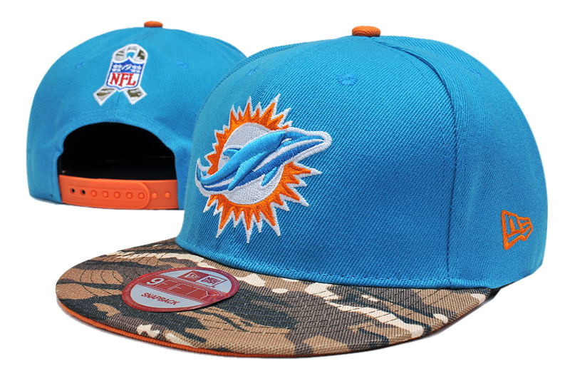 Dolphins Fresh Logo Blue Camo Adjustable Hat LT