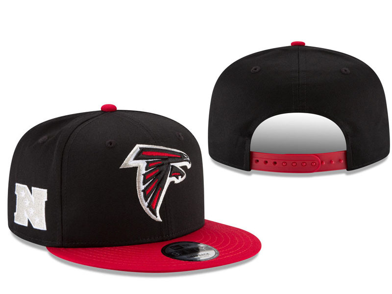 Falcons Fresh All Black Red Adjustable Hat LT