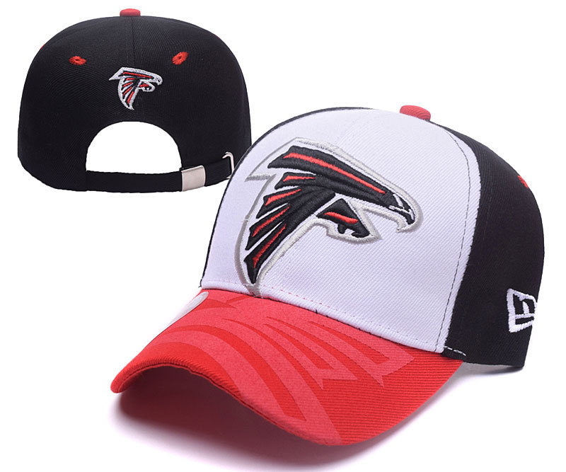 Falcons Team Logo White Black Peaked Adjustable Hat YD