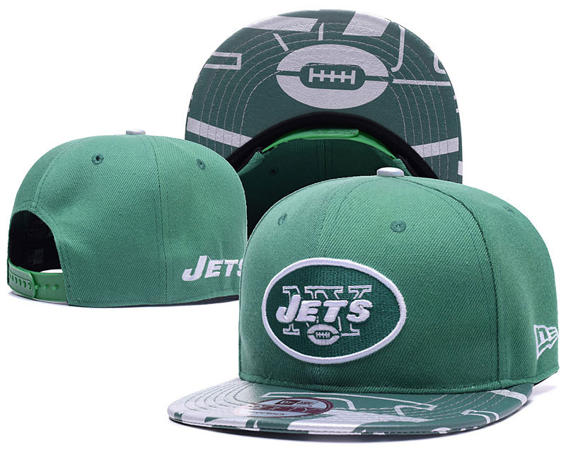 Jets Team Logo Green Adjustable Hat YD