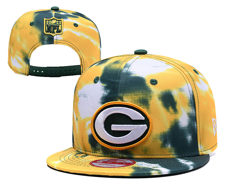 Packers Team Logo Yellow Adjustable Hat YD - Click Image to Close