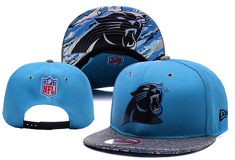 Panthers Team Logo Blue Gray Adjustable Hat YD