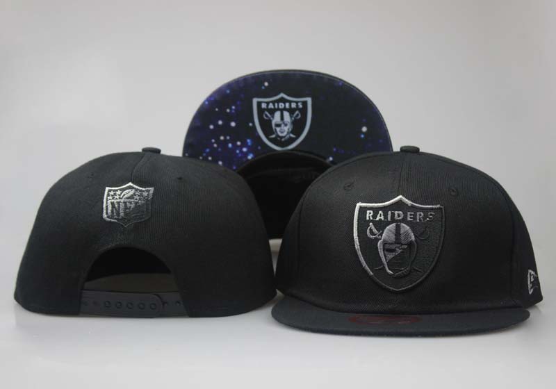 Raiders Fresh Logo Black Starry Sky Adjustable Hat LT