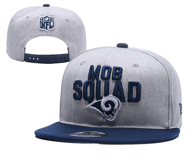 Rams Team Logo Gray Navy Adjustable Hat YD