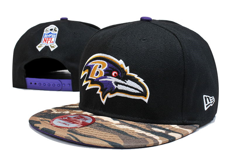 Ravens Fresh Logo Black Camo Adjustable Hat LT