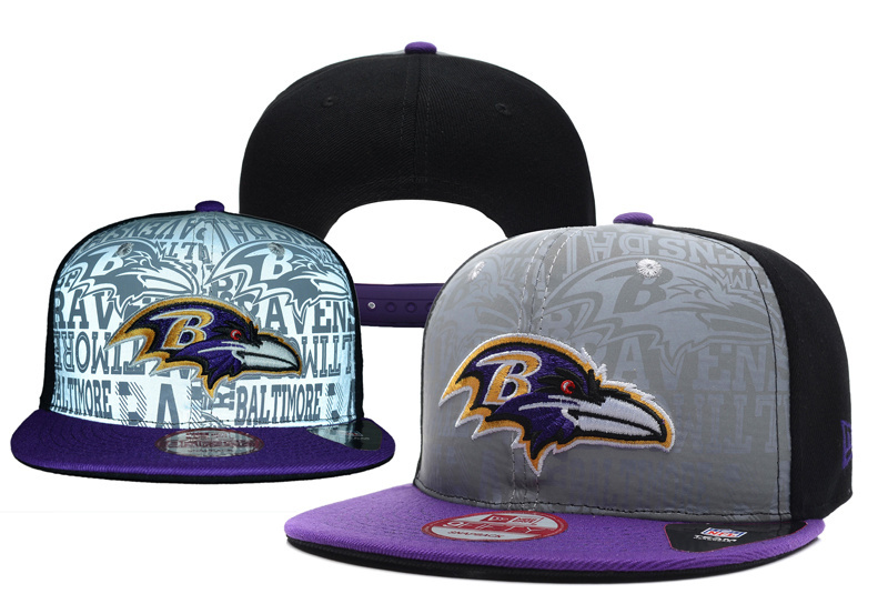 Ravens Team Logo Black Gray Adjustable Hat YD