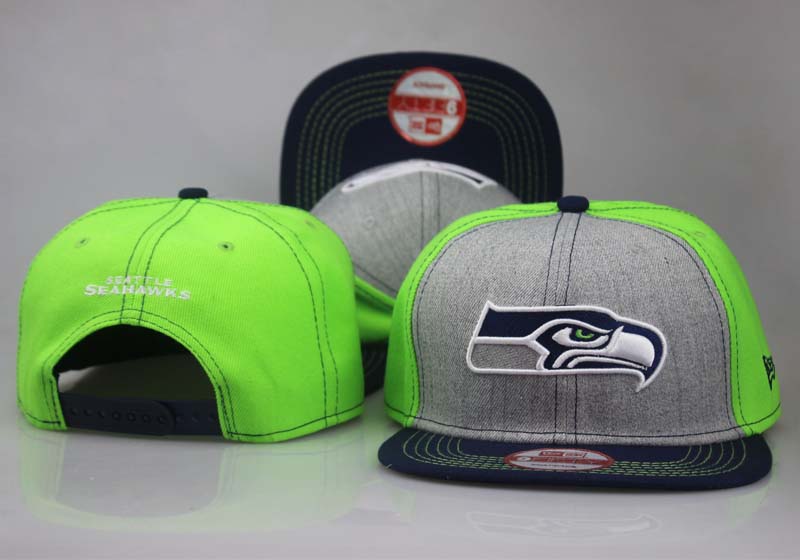 Seahawks Fresh Logo Gray Green Adjustable Hat LT