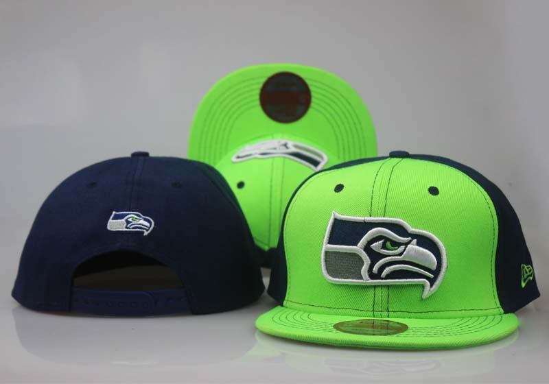 Seahawks Fresh Logo Green Navy Adjustable Hat LT