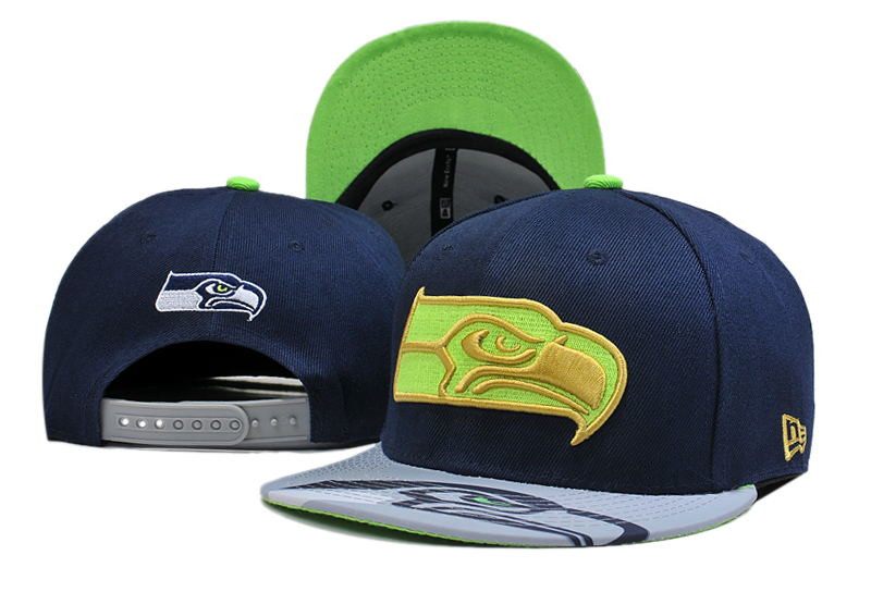 Seahawks Fresh Logo Navy Green Adjustable Hat LT