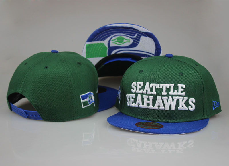 Seahawks Team Logo Green Adjustable Hat LT