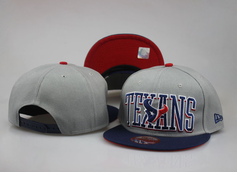 Texans Team Logo Gray Red Adjustable Hat LT