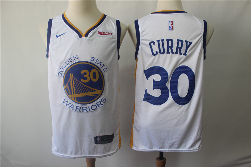 Warriors 30 Stephen Curry White Nike Swingman Jersey