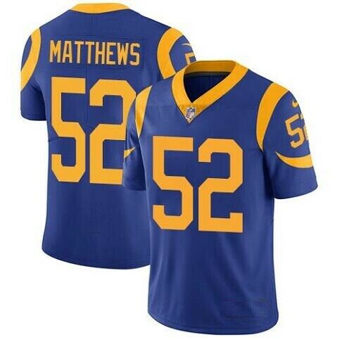 Nike Rams 52 Clay Matthews Royal Vapor Untouchable Limited Jersey - Click Image to Close