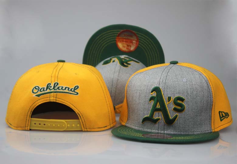 Athletics Team Logo Gray Yellow Adjustable Hat LT