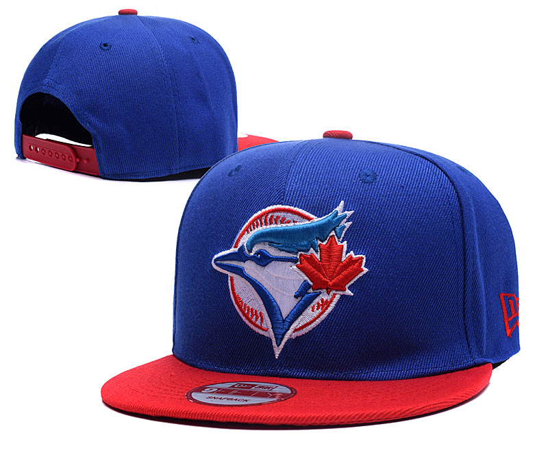 Blue Jays Team Logo Blue Red Adjustable Hat LH