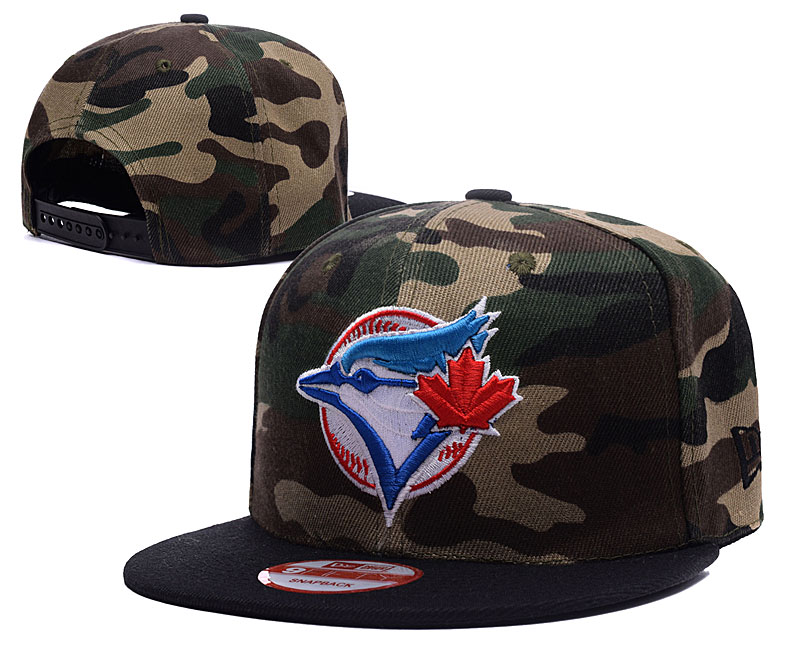 Blue Jays Team Logo Camo Adjustable Hat LH