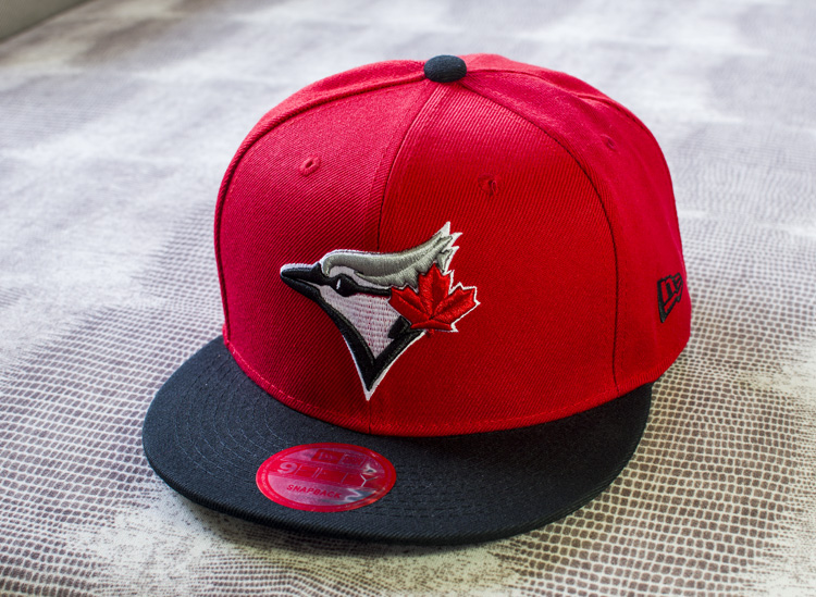 Blue Jays Team Logo Red Black Adjustable Hat LH