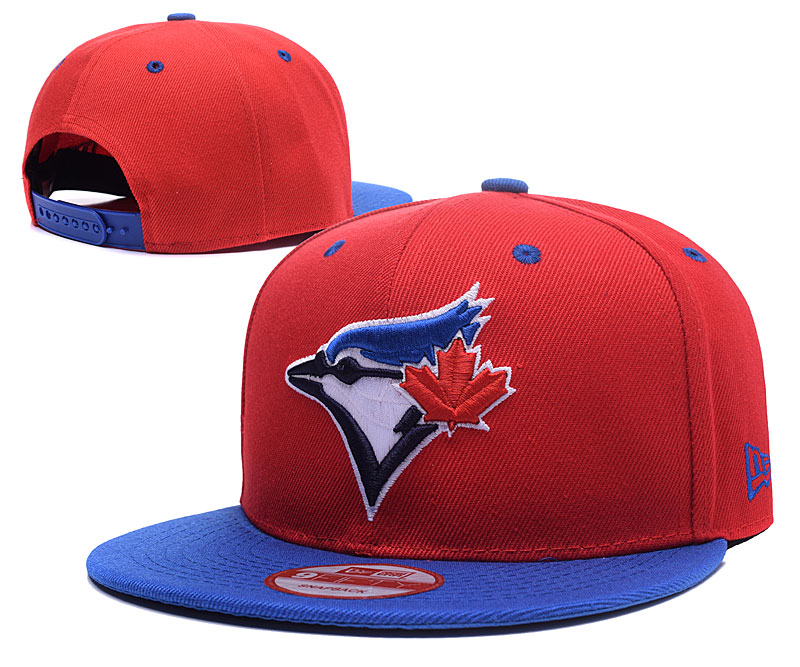 Blue Jays Team Logo Red Blue Adjustable Hat LH