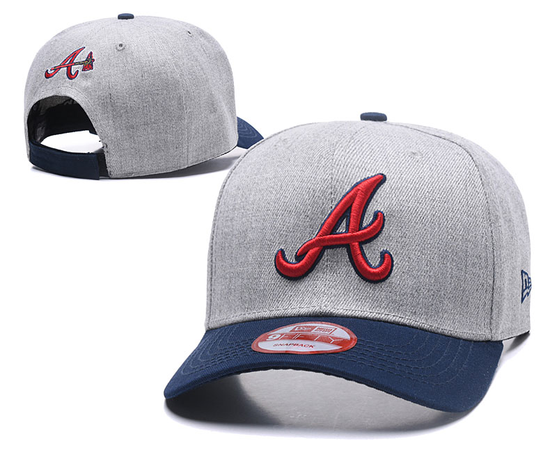Braves Fresh Logo Gray Peaked Adjustable Hat TX