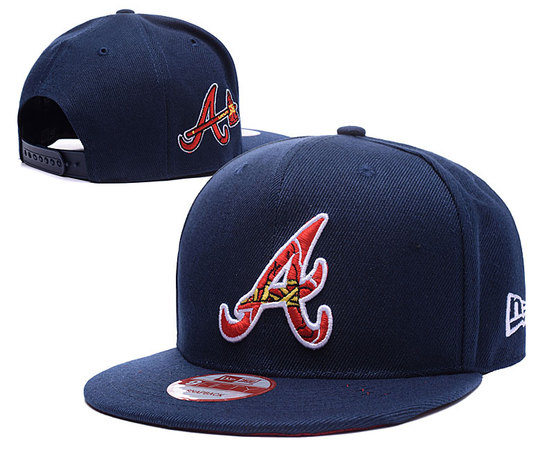 Braves Team Logo Navy Adjustable Hat LH