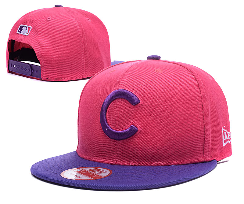 Cubs Fresh Logo Pink Adjustable Hat LH - Click Image to Close