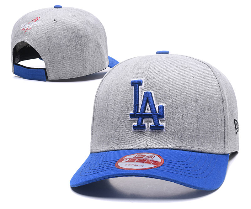 Dodgers Fresh Logo Gray Peaked Adjustable Hat TX