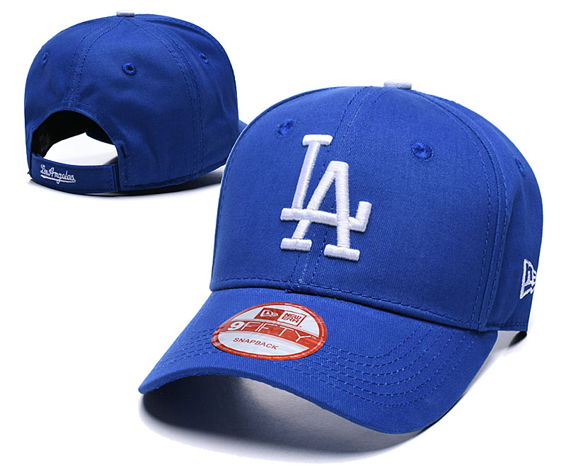 Dodgers Team Logo Blue Peaked Adjustable Hat TX
