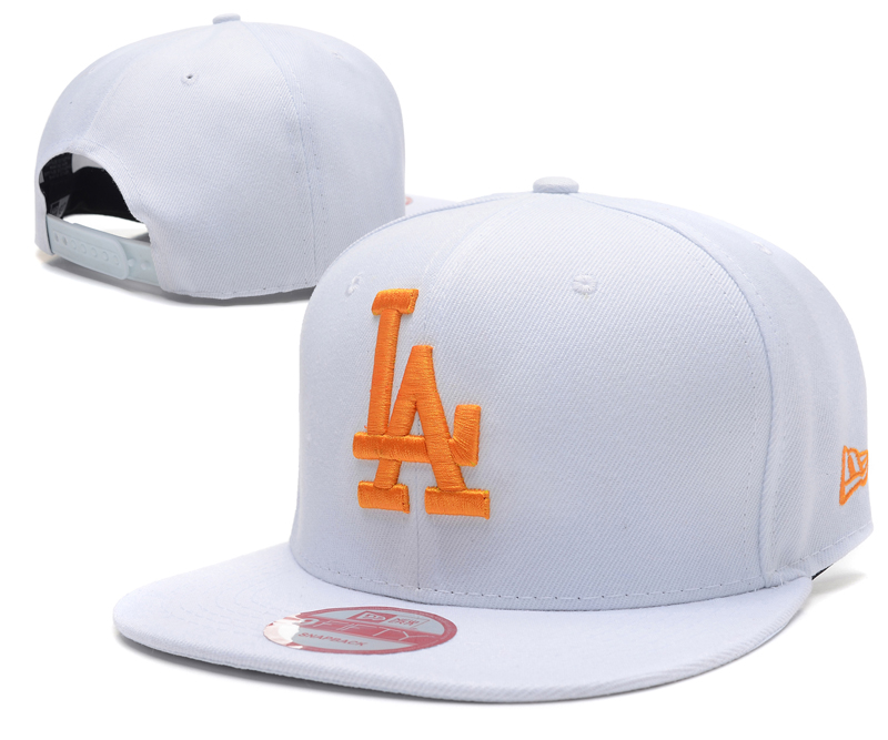 Dodgers Team Yellow Logo White Adjustable Hat SG