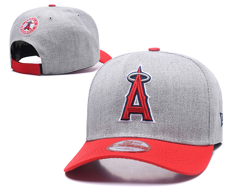 Angels Fresh Logo Gray Peaked Adjustable Hat TX