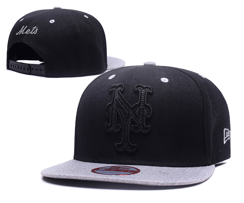 Mets Fresh Logo Black Adjustable Hat TX - Click Image to Close