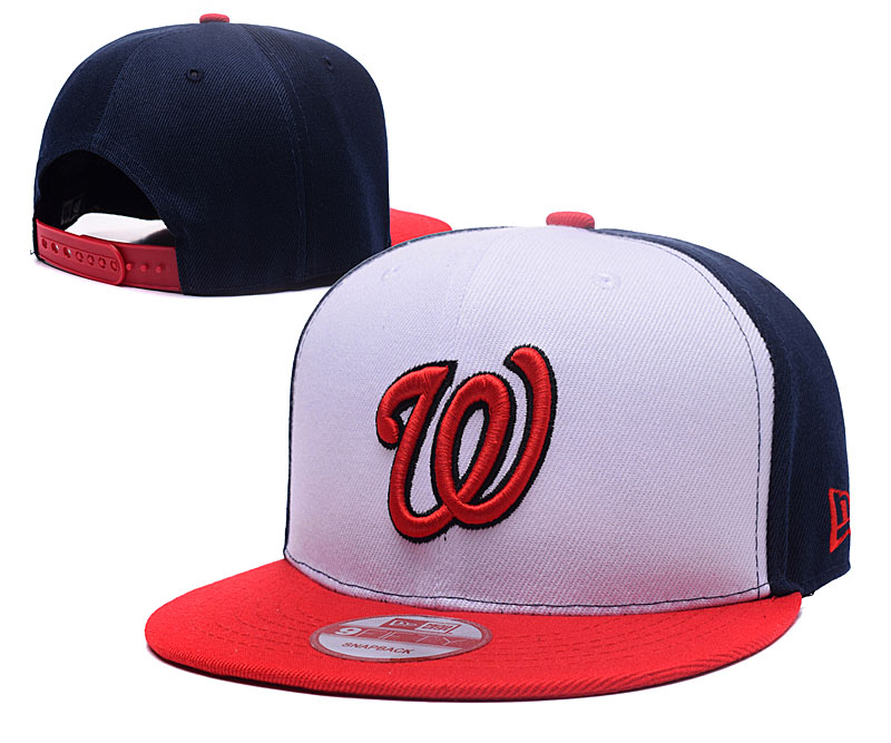 Nationals Fresh Logo White Navy Adjustable Hat LH - Click Image to Close