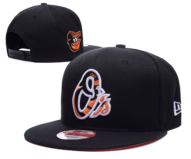 Orioles Team Logo Black Adjustable Hat LH