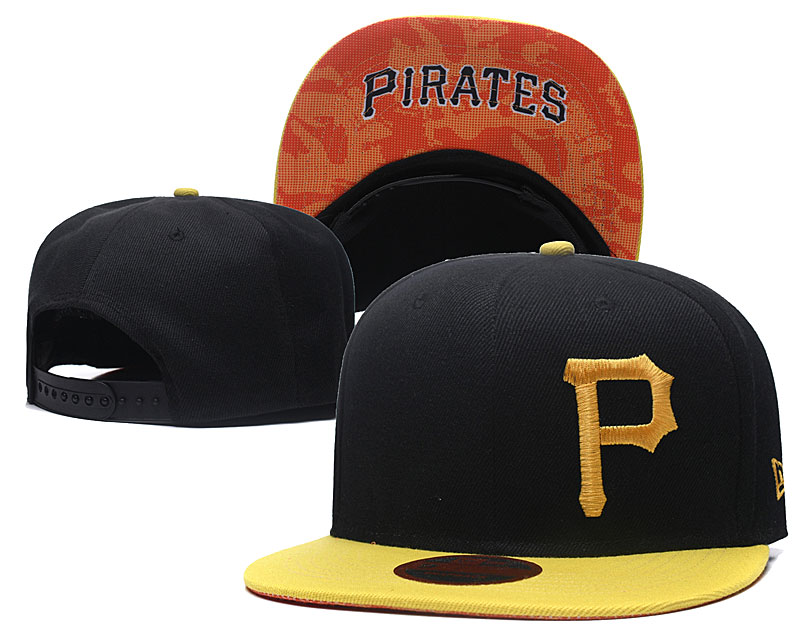 Pirates Fresh Logo Black Yellow Adjustable Hat LH