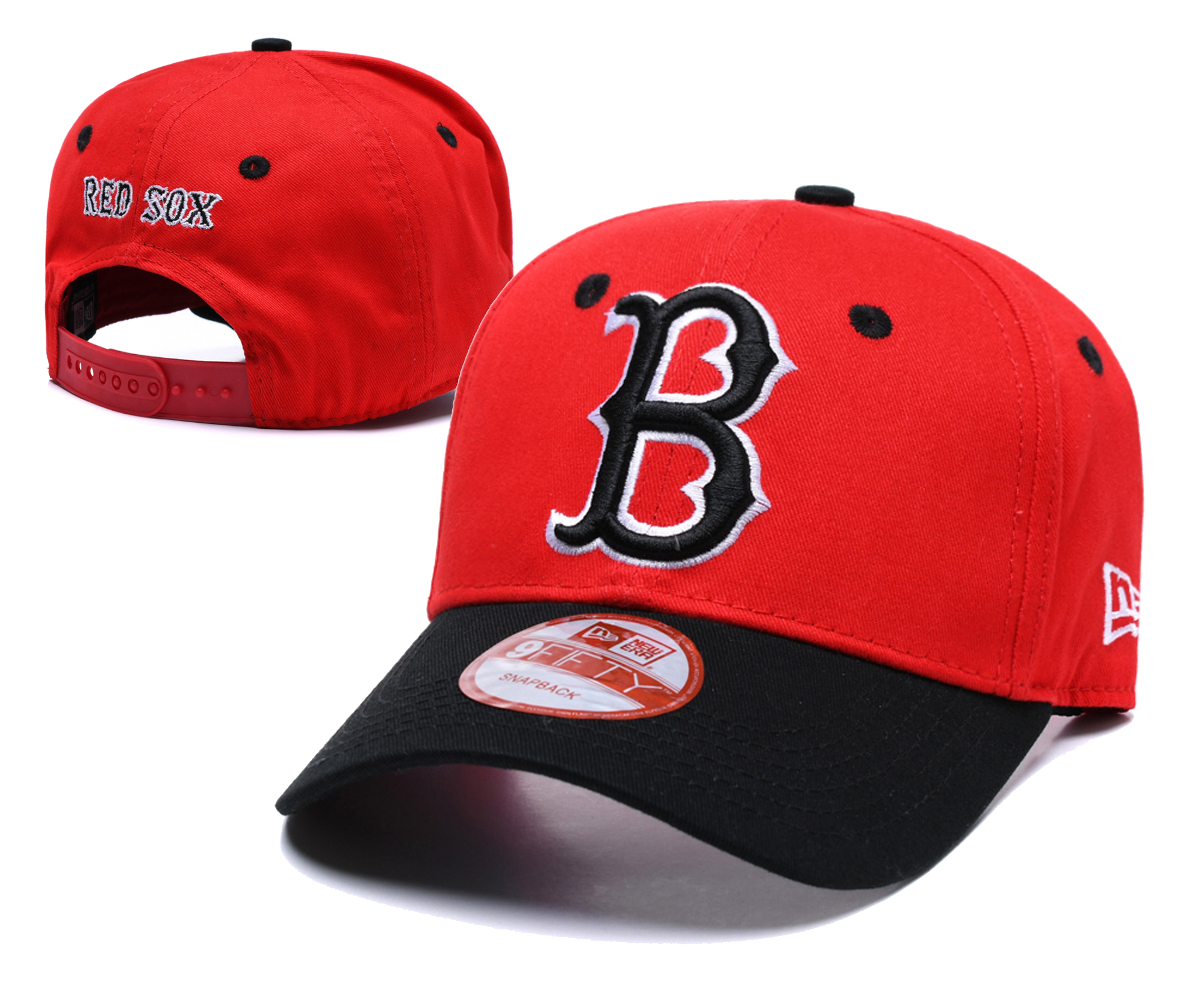 Red Sox Fresh Logo Red Navy Peaked Adjustable Hat TX
