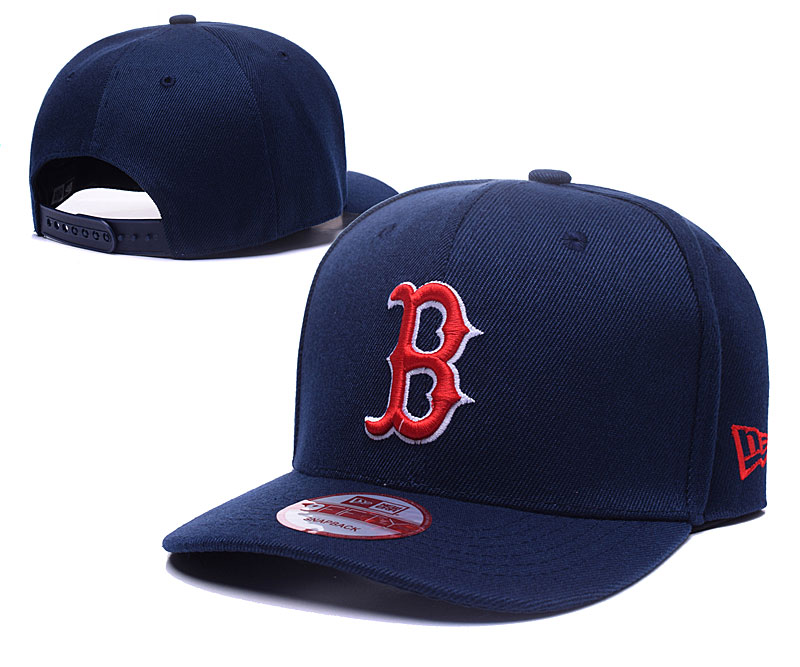 Red Sox Team Logo Navy Peaked Adjustable Hat TX