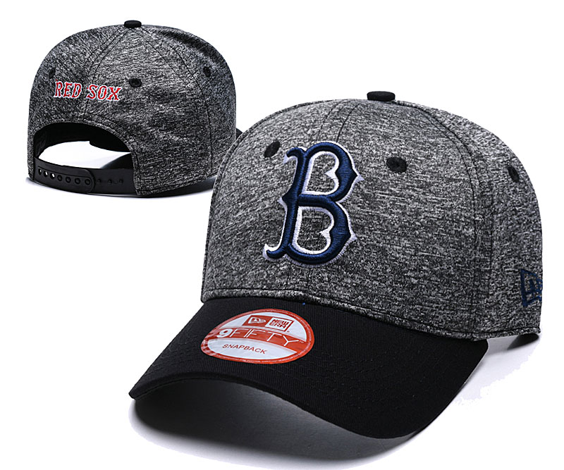 Red Sox Team Logo Stone Gray Peaked Adjustable Hat TX