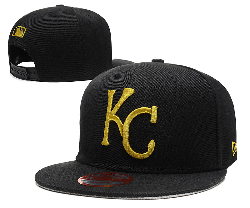 Royals Team Logo Black Adjustable Hat TX