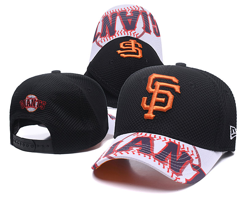 San Francisco Giants Fresh Logo Black Peaked Adjustable Hat TX