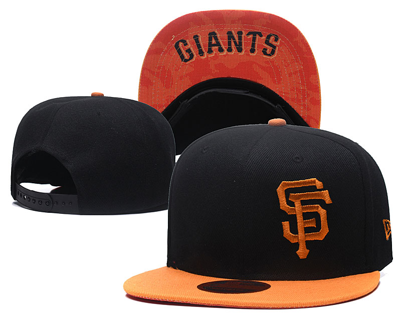 San Francisco Giants Team Logo Black Adjustable Hat LH