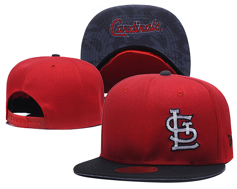 St. Louis Cardinals Team Logo Red Adjustable Hat LH - Click Image to Close