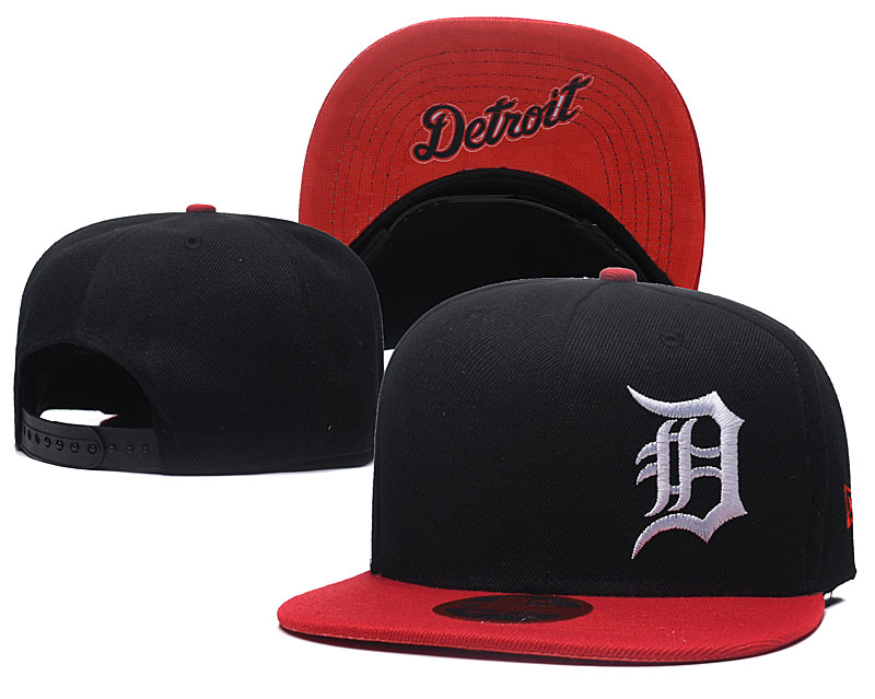 Tigers Team Logo Black Red Adjustable Hat LH