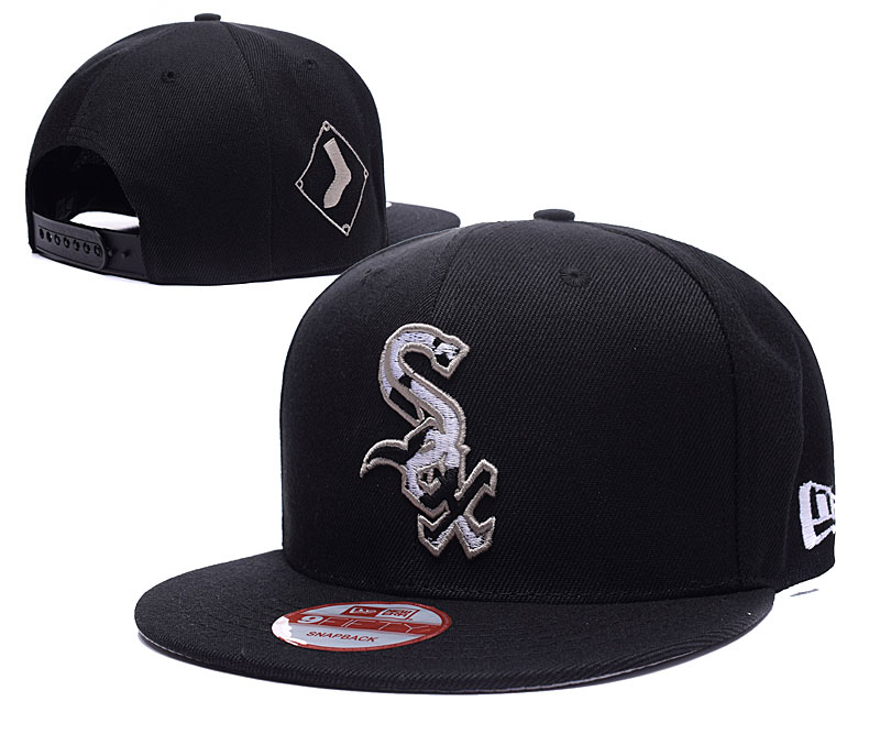 White Sox Fresh Logo Black Adjustable Hat LH