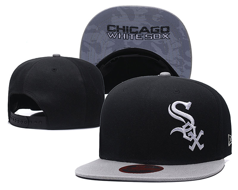 White Sox Team Logo Black Adjustable Hat LH