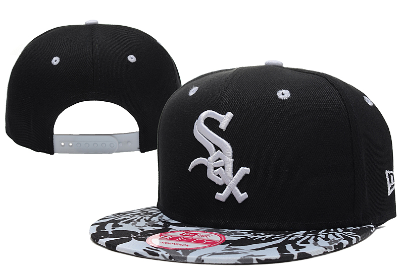 White Sox Team Logo Black Adjustable Hat LX