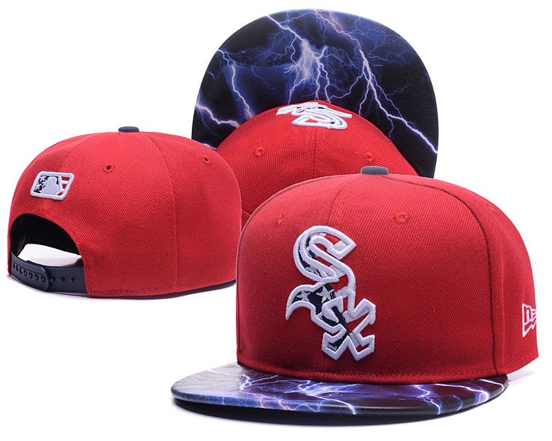 White Sox USA Flag Logo Red Adjustable Hat LH