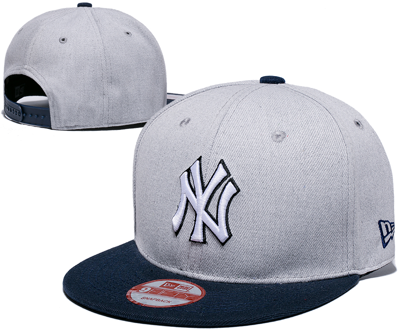 Yankees Fresh Logo Gray Adjustable Hat LH