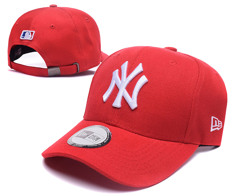 Yankees Fresh Logo Red Peaked Adjustable Hat TX