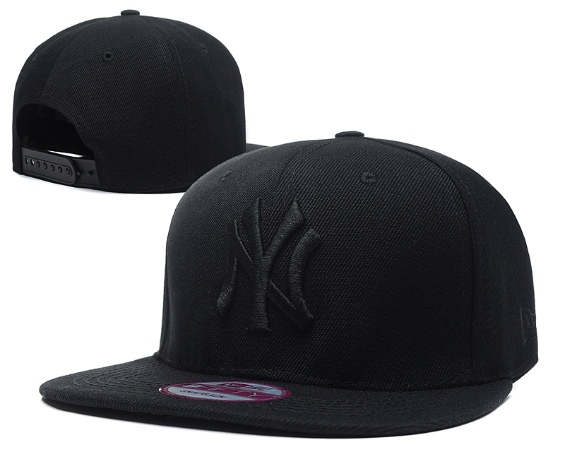 Yankees Team Logo Black Adjustable Hat SG
