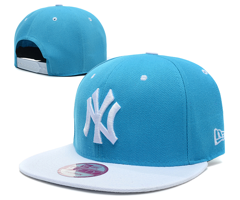 Yankees Team Logo Light Blue Adjustable Hat SG